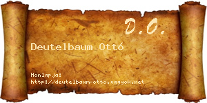 Deutelbaum Ottó névjegykártya